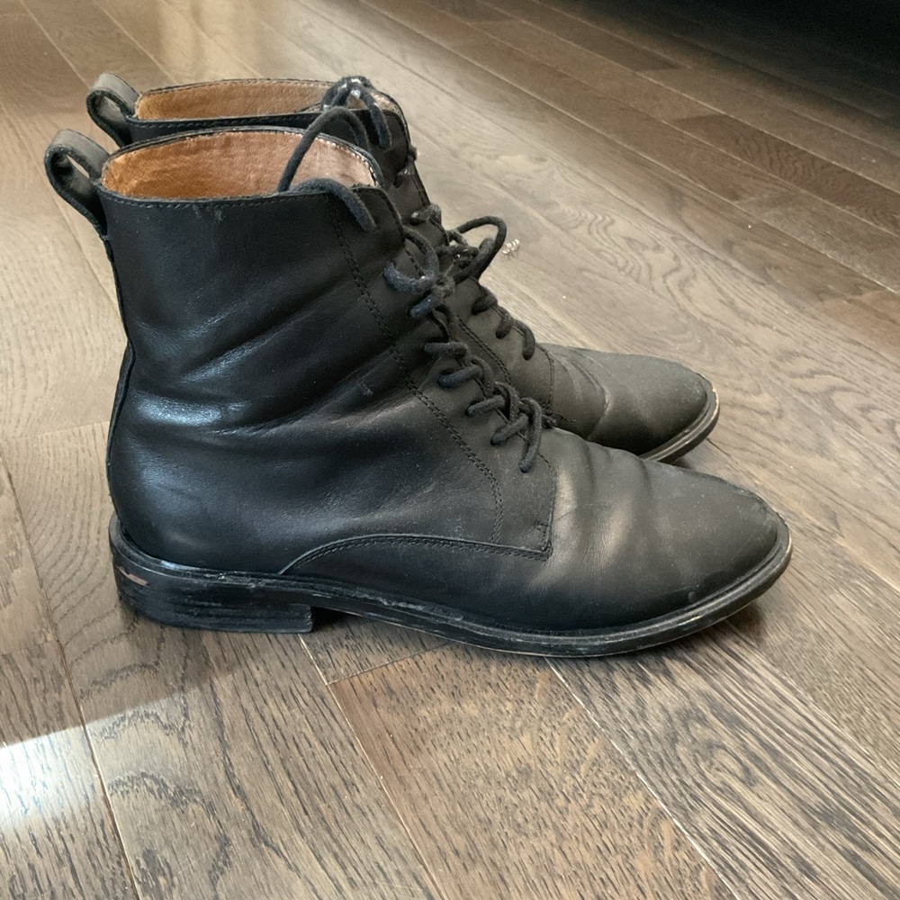 Madwell black sleek combat boots